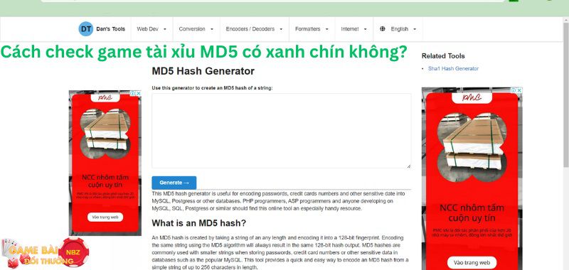 Cách kiểm tra thuật toán MD5