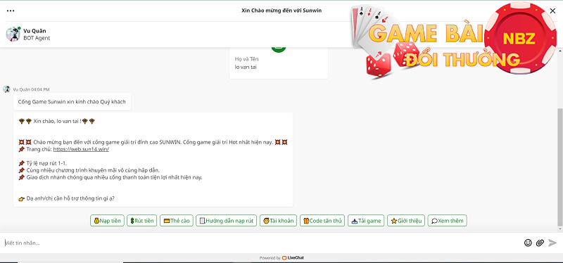 Chăm sóc khách hàng game bai doi thuong sunwin