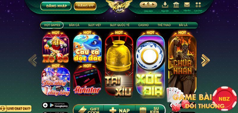 Cổng game quốc tế Kingfun