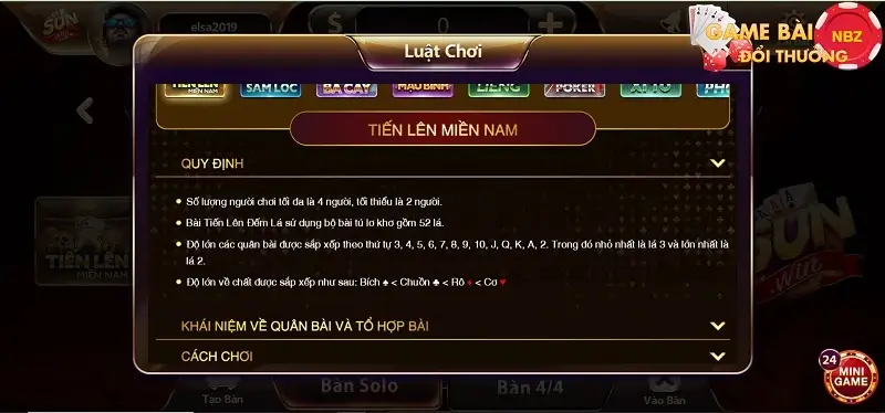 Game đánh bài đổi thưởng tiến lên miền nam