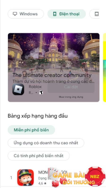 Tải game bài đổi thưởng trên CH Play