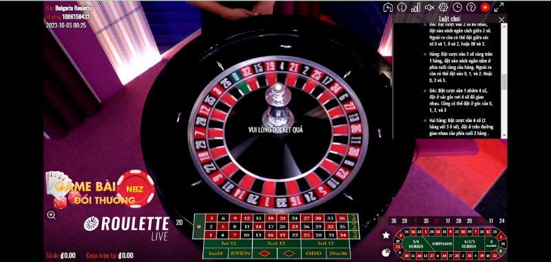 Cược ngoài bàn Roulette