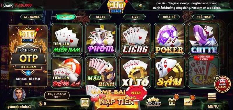 Game đánh bài online Hit Club