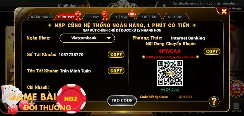 Nạp rút tiền Go88 uy tín