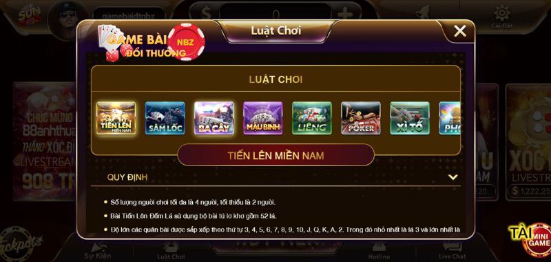 Luật chơi game bài sunwin