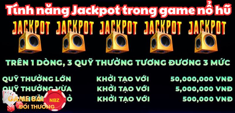 Tính năng Jackpot trong game nổ hũ đổi thưởng