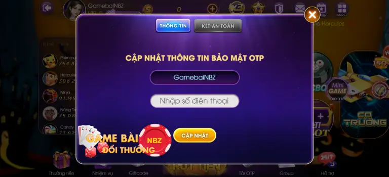 Xác minh bảo mật rút tiền Samvip.Love