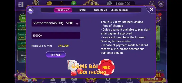 nạp tiền trực tiếp 88vin