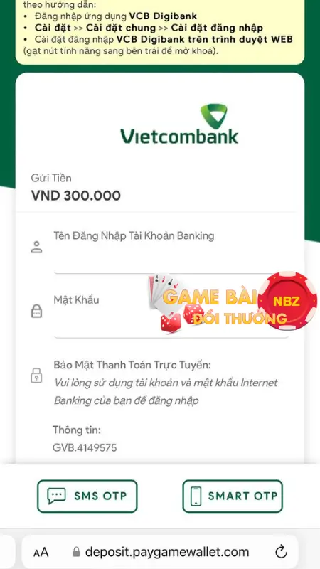 Nạp tiền Tai88vin.city bằng ngân hàng online