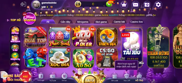 Hệ thống game đổi thưởng Choangclub Me