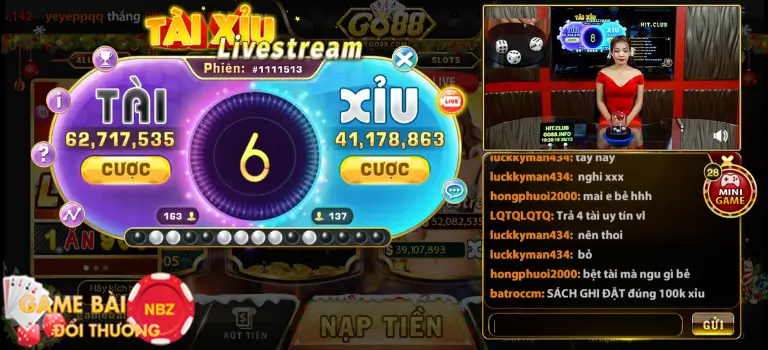 Tài xỉu Livetream Hit Club