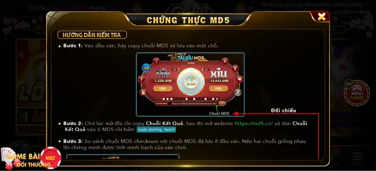 Cách check kết quả Tài xỉu MD5