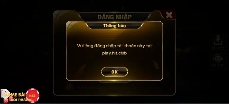 Thông báo đăng nhập Go88 Hit Club