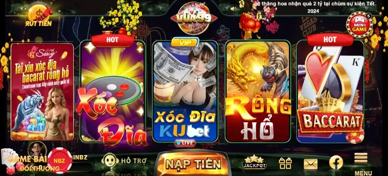 Giao diện khi đăng nhập Vua99.Win