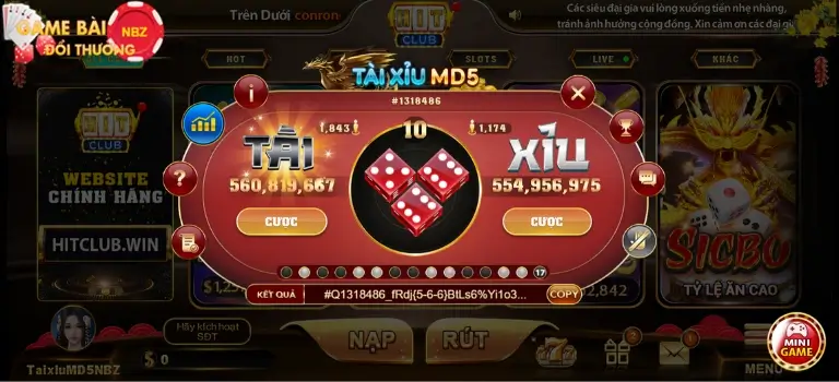 Tài xỉu MD5 HitClub