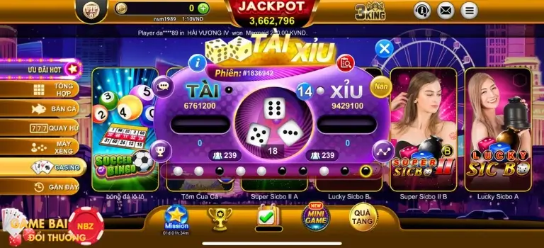 Tài xỉu 3King Online